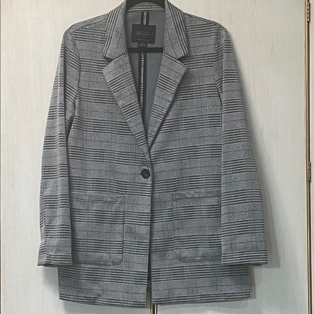 Sanctuary Black, white and Gray Checkered Blazer